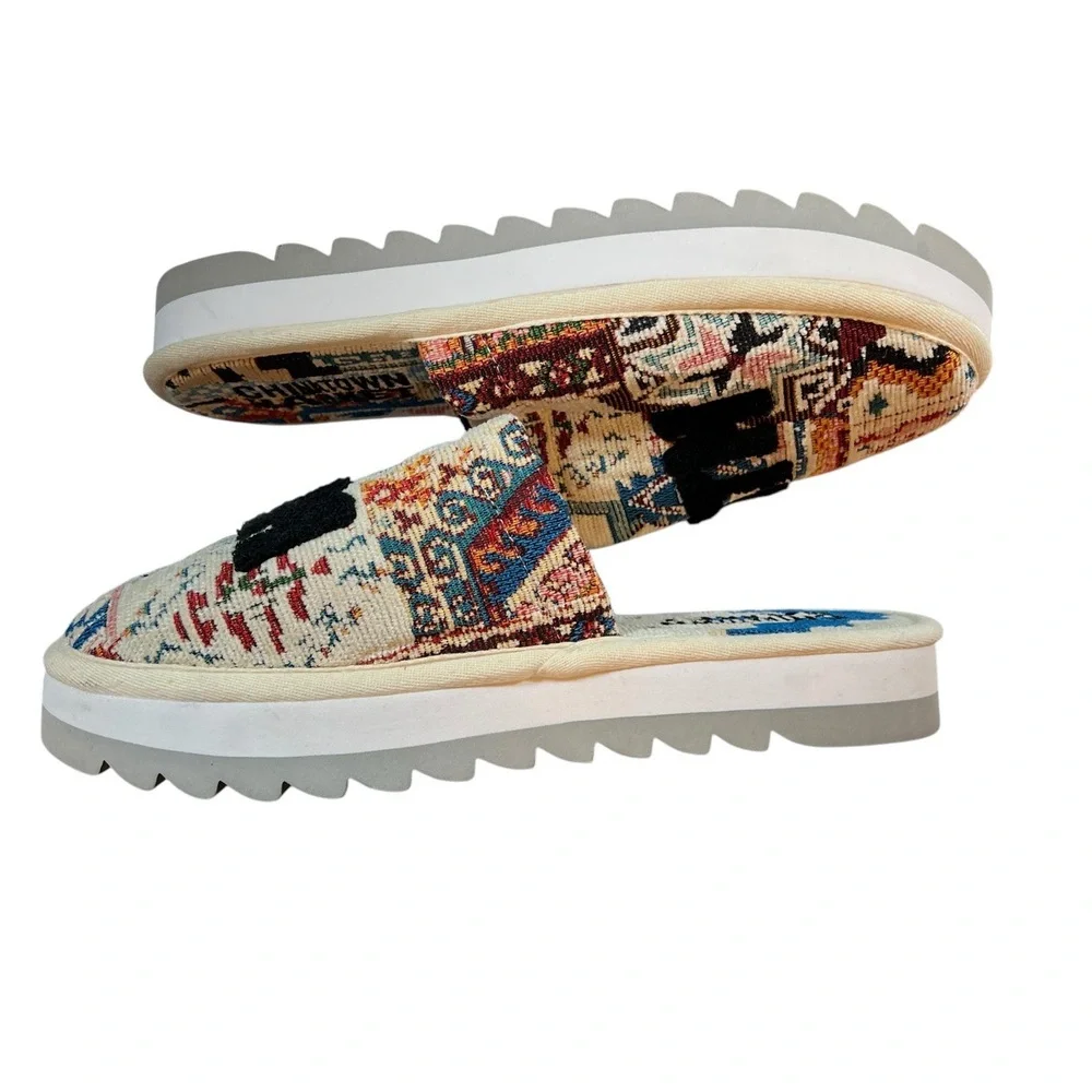 Chinatown Market Hotel‎ Slipper Tapestry Pattern Chunky Sole Slip On Small